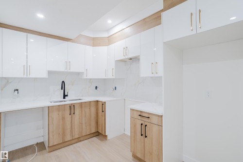9707 157 St Nw, Edmonton, AB - Indoor Photo Showing Kitchen With Double Sink