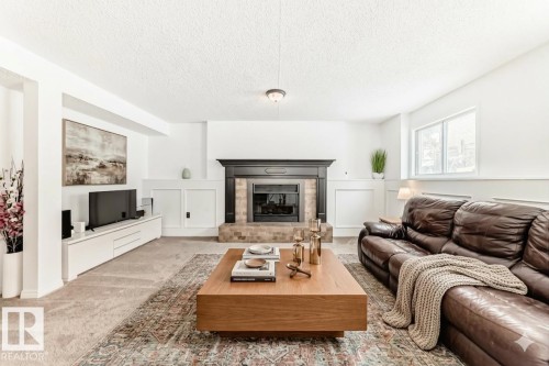 5 Dillon Place, St. Albert, AB - Indoor Photo Showing Living Room With Fireplace