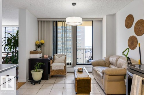 1403 9808 103 Street, Edmonton, AB - Indoor Photo Showing Living Room