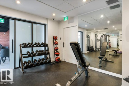 1403 9808 103 Street, Edmonton, AB - Indoor Photo Showing Gym Room