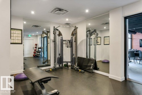 1403 9808 103 Street, Edmonton, AB - Indoor Photo Showing Gym Room
