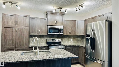 1105 33A Street, Edmonton, AB - Indoor Photo Showing Kitchen With Stainless Steel Kitchen With Double Sink With Upgraded Kitchen