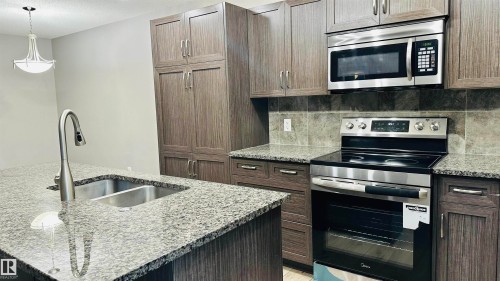 1105 33A Street, Edmonton, AB - Indoor Photo Showing Kitchen With Stainless Steel Kitchen With Double Sink With Upgraded Kitchen