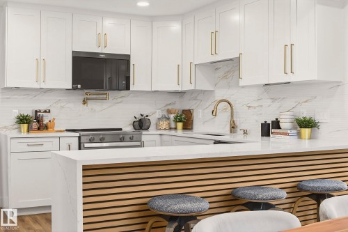 18312 91 Avenue, Edmonton, AB - Indoor Photo Showing Kitchen With Upgraded Kitchen