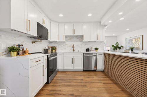 18312 91 Avenue, Edmonton, AB - Indoor Photo Showing Kitchen With Upgraded Kitchen