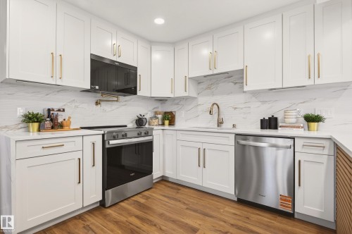 18312 91 Avenue, Edmonton, AB - Indoor Photo Showing Kitchen With Upgraded Kitchen