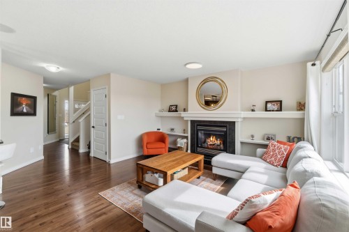1247 Westerra Crescent, Stony Plain, AB - Indoor Photo Showing Living Room With Fireplace
