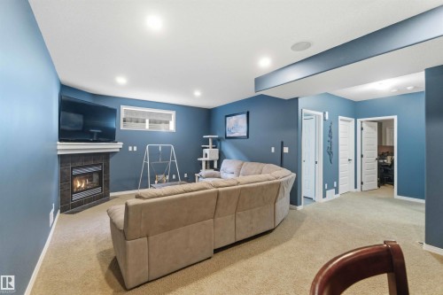 1247 Westerra Crescent, Stony Plain, AB - Indoor With Fireplace