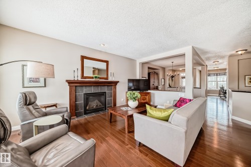 2326 Frezenberg Avenue, Edmonton, AB - Indoor Photo Showing Living Room With Fireplace