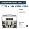 Approved Development Permit. Displaying the property address and a description for the construction of a multi-unit housing building with seven dwellings - 12708 133A Avenue, Edmonton, AB  - Other 
