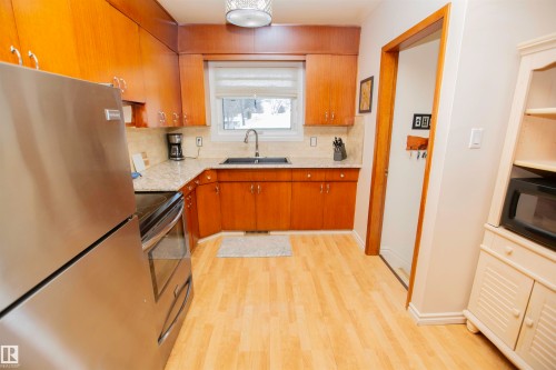 12827 109 Street, Edmonton, AB - Indoor Photo Showing Kitchen With Double Sink