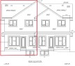 Architectural Drawing, Rear Elevation. Detailing the exterior specifications and dimensions for the property - 13112 186 Avenue, Edmonton, AB  - Other 