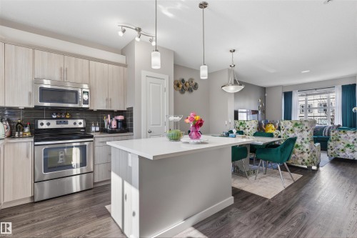1227 Chappelle Boulevard, Edmonton, AB - Indoor Photo Showing Kitchen With Stainless Steel Kitchen With Upgraded Kitchen