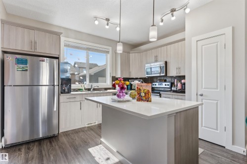 1227 Chappelle Boulevard, Edmonton, AB - Indoor Photo Showing Kitchen With Stainless Steel Kitchen With Upgraded Kitchen
