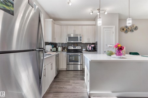 1227 Chappelle Boulevard, Edmonton, AB - Indoor Photo Showing Kitchen With Stainless Steel Kitchen