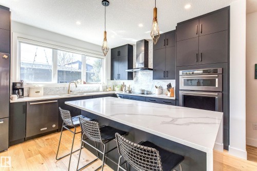 14717 92 Avenue, Edmonton, AB - Indoor Photo Showing Kitchen With Upgraded Kitchen
