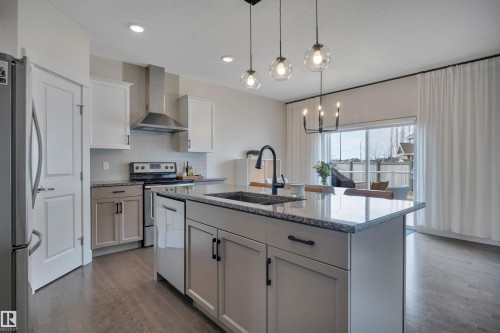 8945 24 Avenue, Edmonton, AB - Indoor Photo Showing Kitchen With Double Sink With Upgraded Kitchen