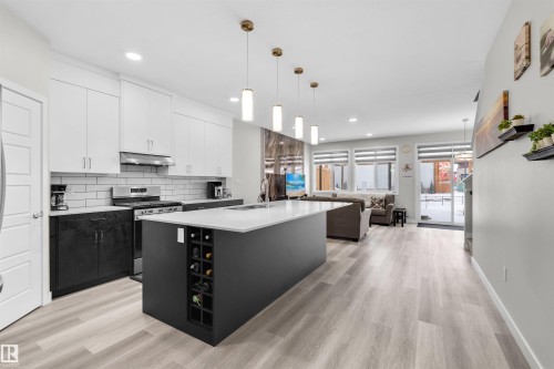 1727 Plum Crescent, Edmonton, AB - Indoor Photo Showing Kitchen With Upgraded Kitchen