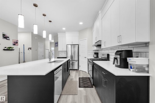 1727 Plum Crescent, Edmonton, AB - Indoor Photo Showing Kitchen With Upgraded Kitchen