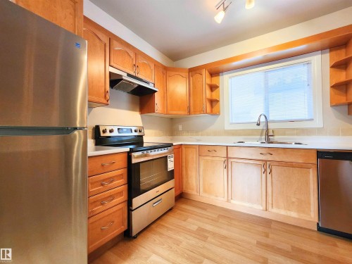 69 3812 20 Avenue, Edmonton, AB - Indoor Photo Showing Kitchen With Stainless Steel Kitchen With Double Sink