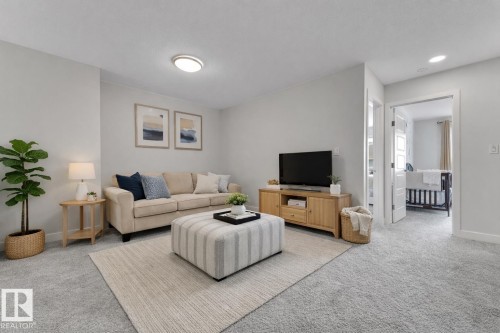 3861 Chrustawka Place, Edmonton, AB - Indoor Photo Showing Living Room