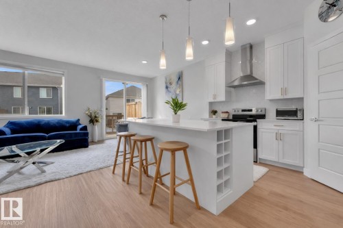 3861 Chrustawka Place, Edmonton, AB - Indoor Photo Showing Kitchen With Upgraded Kitchen