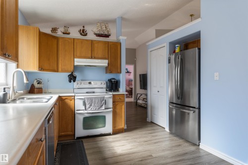 21 Dubonnet Way, St. Albert, AB - Indoor Photo Showing Kitchen With Double Sink