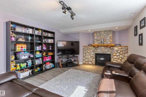 21 Dubonnet Way, St. Albert, AB - Indoor Photo Showing Living Room With Fireplace