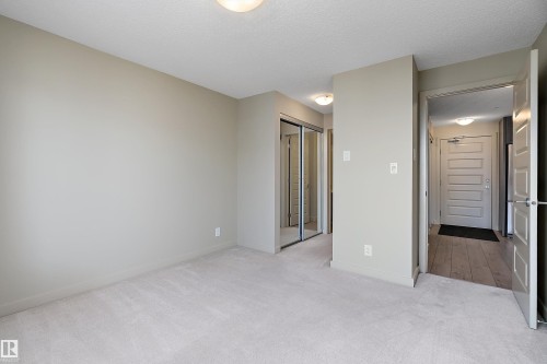 The room features neutral-toned walls, light-colored carpet flooring, and a ceiling light fixture - 309 4008 Savaryn Drive, Edmonton, AB - Indoor Photo Showing Other Room