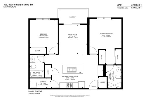 Floor plan - 309 4008 Savaryn Drive, Edmonton, AB - Other