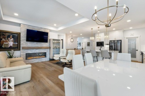 26 Red Crest Way, St. Albert, AB - Indoor Photo Showing Living Room With Fireplace