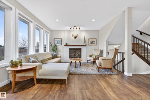 38 Eternity Crescent, St. Albert, AB - Indoor Photo Showing Living Room With Fireplace