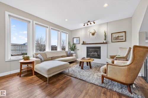 38 Eternity Crescent, St. Albert, AB - Indoor Photo Showing Living Room With Fireplace