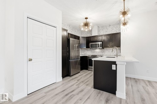 105 304 Ambleside Link Link, Edmonton, AB - Indoor Photo Showing Kitchen With Upgraded Kitchen
