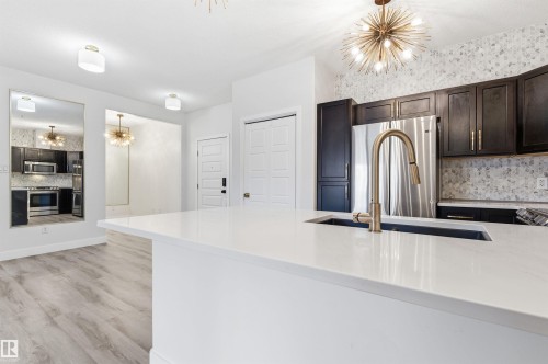 105 304 Ambleside Link Link, Edmonton, AB - Indoor Photo Showing Kitchen With Upgraded Kitchen