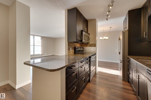 406 12141 Jasper Avenue, Edmonton, AB - Indoor Photo Showing Kitchen With Upgraded Kitchen