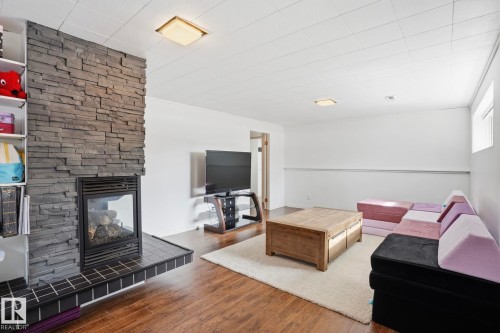 4111 121 Street, Edmonton, AB - Indoor Photo Showing Other Room With Fireplace