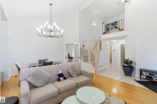 1324 116 Street, Edmonton, AB - Indoor Photo Showing Living Room With Fireplace