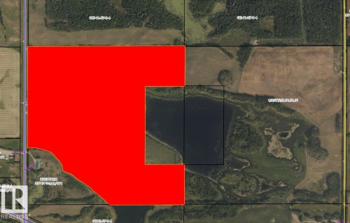 Property Boundary Map. Illustrating the property's perimeter and surrounding parcels - 57027 Sec Hwy 881, Rural St. Paul County, AB 