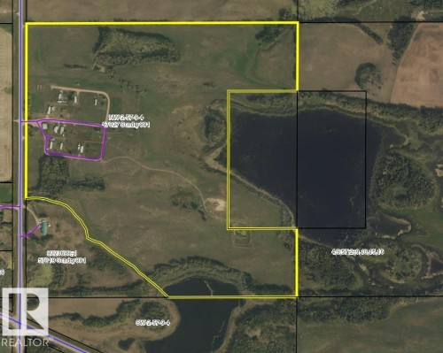 Property Survey. Depicting the boundaries and features of the property - 57027 Sec Hwy 881, Rural St. Paul County, AB 