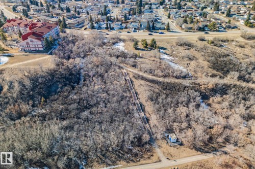 Aerial view of the property showing extensive natural foliage and surrounding residential area - 2016 138 Avenue, Edmonton, AB - Outdoor With View