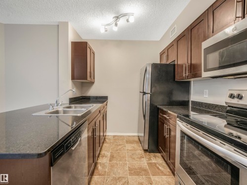 116 530 Watt Boulevard, Edmonton, AB - Indoor Photo Showing Kitchen With Stainless Steel Kitchen With Double Sink