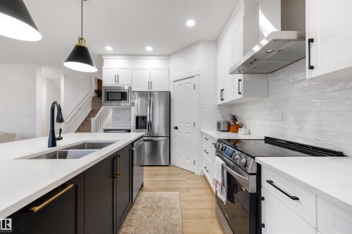 1322 Malone Place, Edmonton, AB - Indoor Photo Showing Kitchen With Double Sink With Upgraded Kitchen