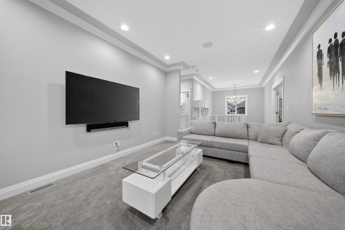 9037 24 Avenue, Edmonton, AB - Indoor Photo Showing Living Room