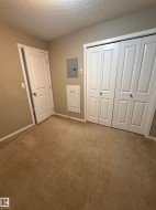 Room featuring carpeting, painted walls, and white bi-fold closet doors - 