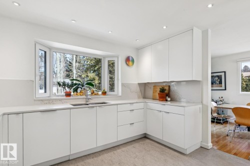 15608 75 Avenue, Edmonton, AB - Indoor Photo Showing Kitchen With Double Sink