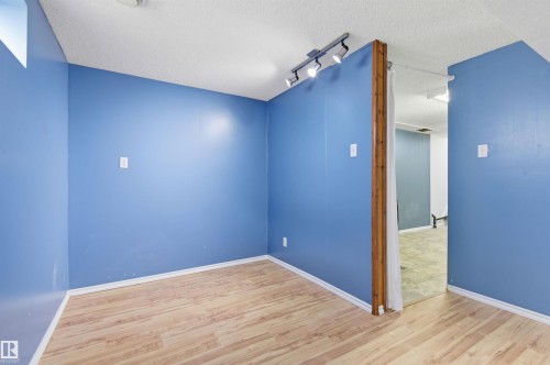 Room featuring light wood-style flooring and track lighting - 1707 65 Street, Edmonton, AB - Indoor Photo Showing Other Room
