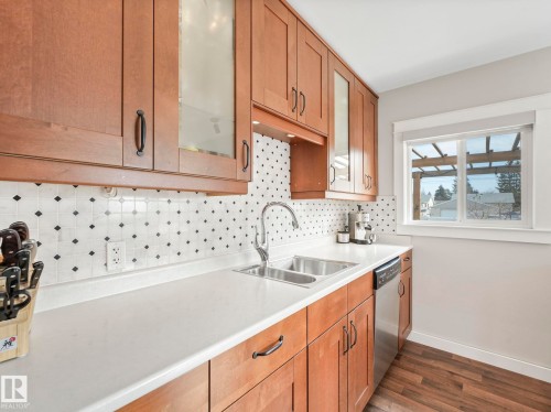 9615 159 Street, Edmonton, AB - Indoor Photo Showing Kitchen With Double Sink