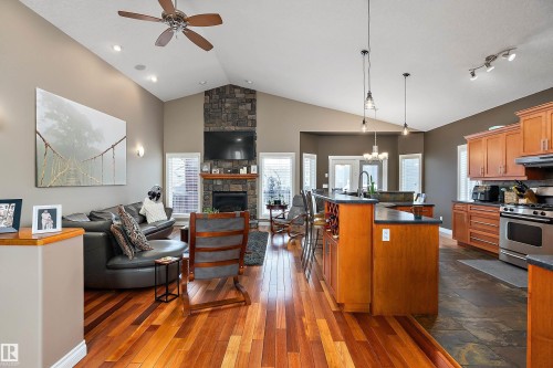 134 Fraser Way, Edmonton, AB - Indoor Photo Showing Other Room With Fireplace