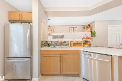 557 Orchards Boulevard, Edmonton, AB - Indoor Photo Showing Kitchen With Double Sink